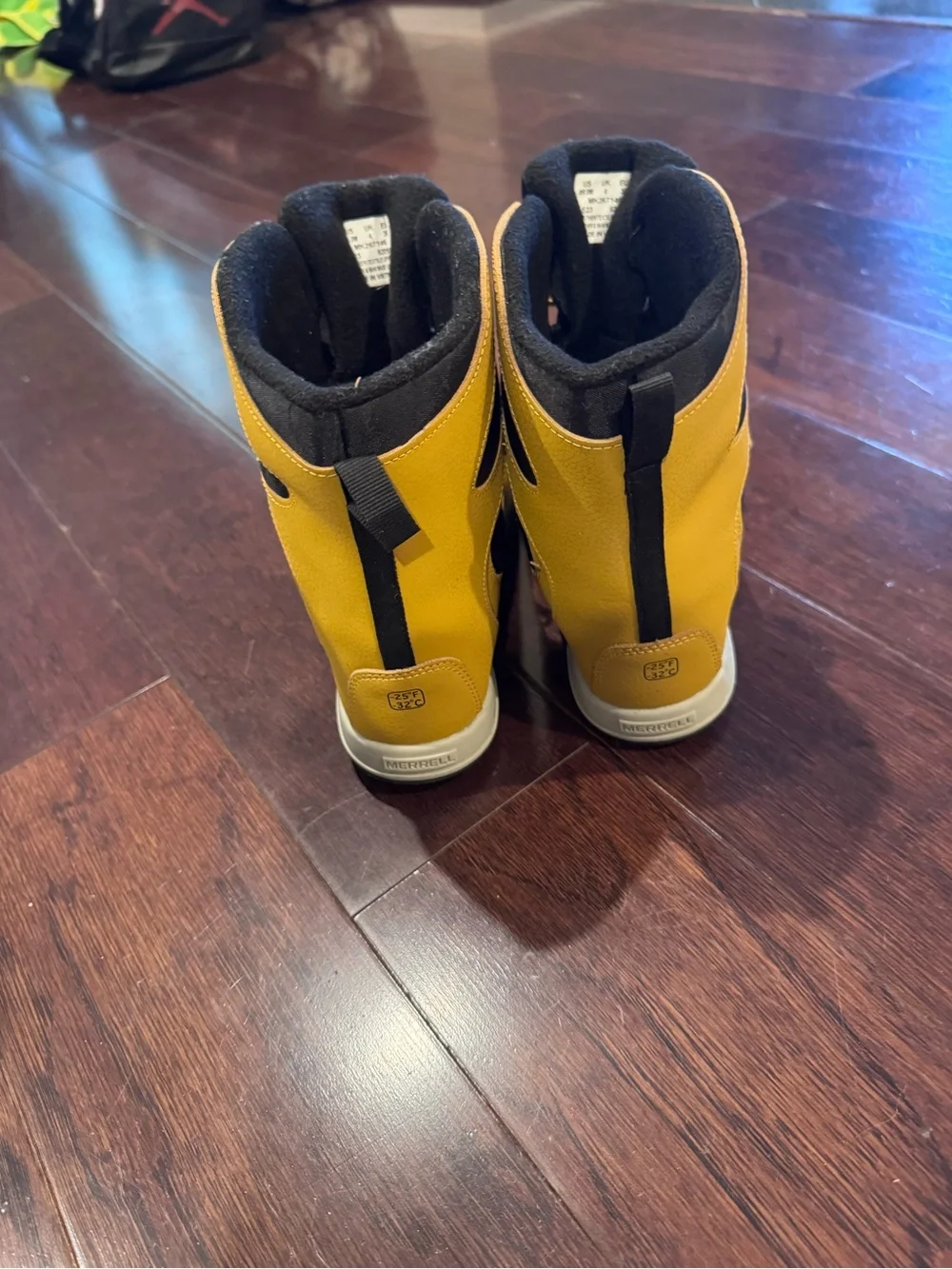 Merrell Kids Yellow and Black Snow Boots